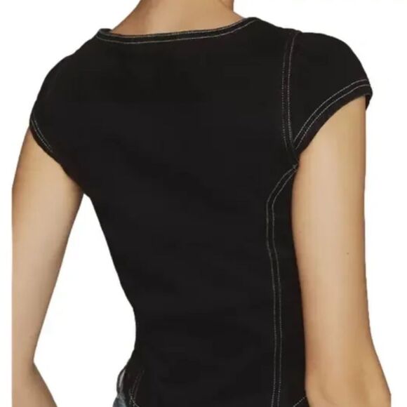 NWT pilcro for Anthropologie stitch corset top 🦋 - Picture 2 of 8
